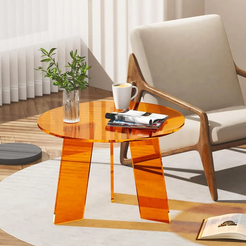 Clear Acrylic Round Coffee Table