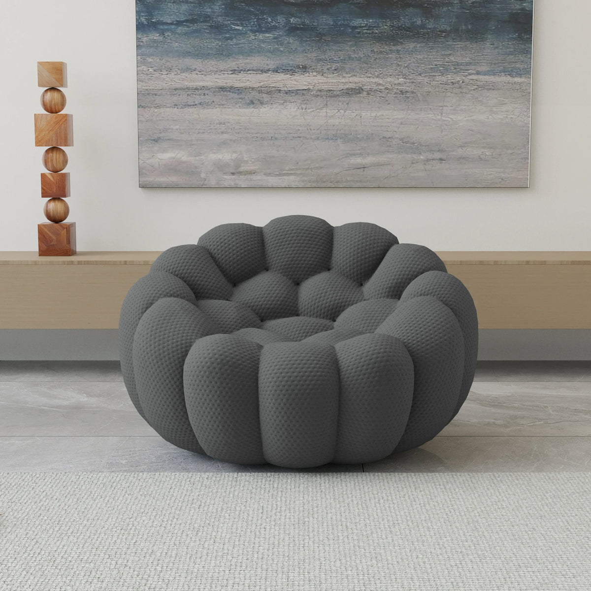 Sdorens 49'' Oversized Boneless Bubble Couch