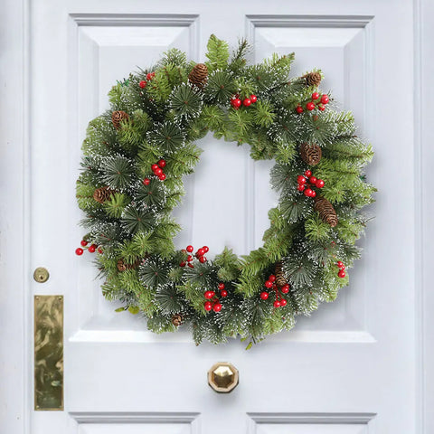 Christmas Hanging Garland Decorative Lighting Holiday Art Wreath Festival Theme Multifunctional Party New Year Decor Props