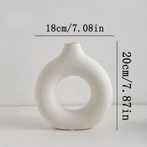 Nordic White Flower Vase Designed Plastic Plant