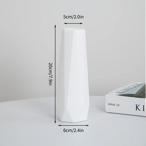 Modern Flower Vase Plastic Plants Pot White