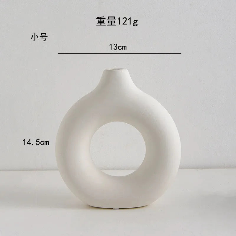 European Style White Plastic Vase