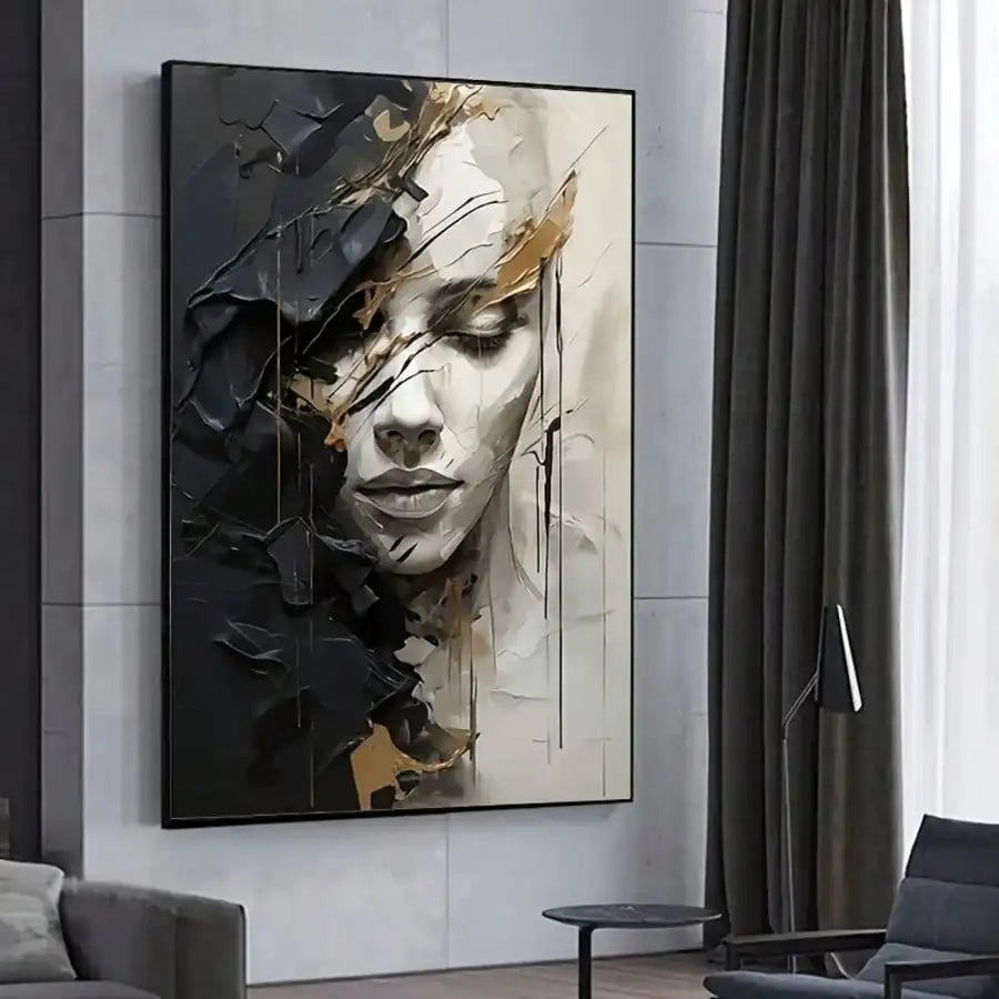 1Pc Large Frameless Abstract Canvas Art
