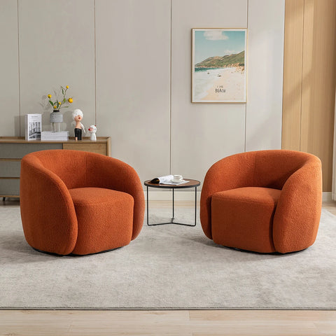 SEYNAR Modern Velvet 360 Degree Swivel Accent Armchair Set of 2