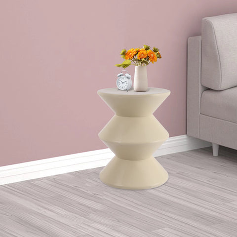 Sofa Side Table Modern White Round End Table