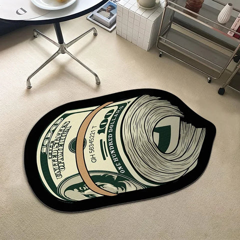 Creative Money Shaped Carpet Personality Imitation Money Rug