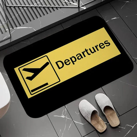 Non-slip Doormat Arrivals And Departures Long Corridor Carpet