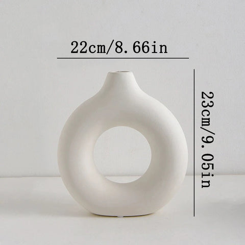Nordic White Flower Vase Designed Plastic Plant