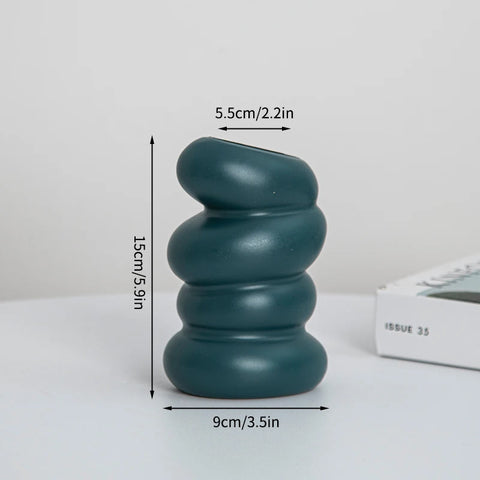 Modern Flower Vase Plastic Plants Pot White