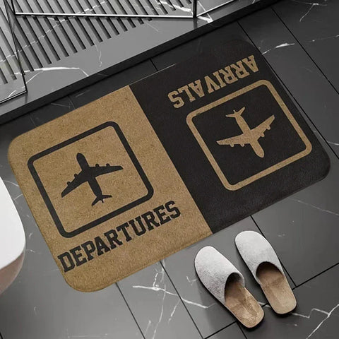 Non-slip Doormat Arrivals And Departures Long Corridor Carpet