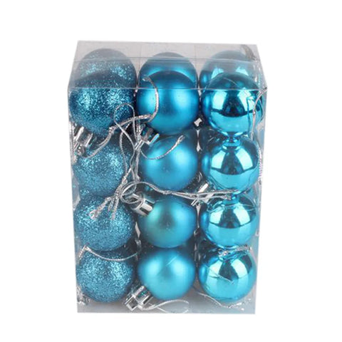 24Pcs Christmas Ball Christmas Tree Decoration Ornaments for Home Room Decor New Year Navidad Pendant Ball DIY Accessories