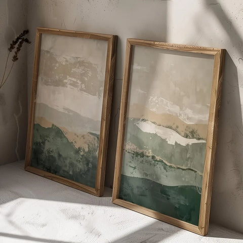 2pcs/set Japanese Retro Wabi Sabi Mountains