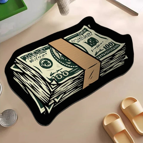 Creative Money Shaped Carpet Personality Imitation Money Rug