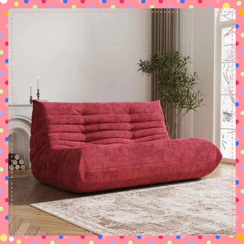 Fireside Bean Bag Loveseat in Red