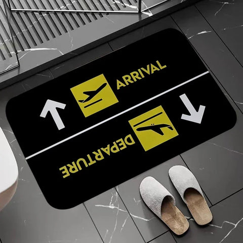Non-slip Doormat Arrivals And Departures Long Corridor Carpet