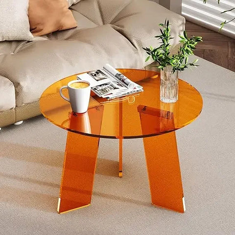 Clear Acrylic Round Coffee Table