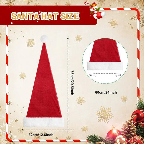 Cozypower 3 Pcs Christmas Santa Hat for Adults