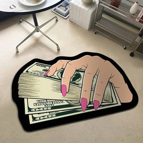 Creative Money Shaped Carpet Personality Imitation Money Rug