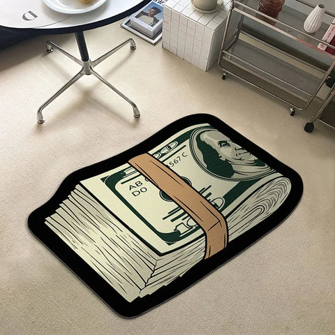 Creative Money Shaped Carpet Personality Imitation Money Rug