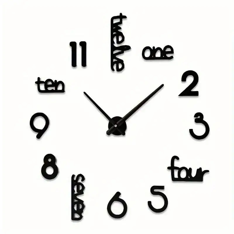 Frameless giant wall clock