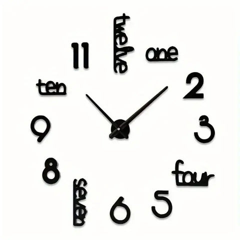 Frameless giant wall clock
