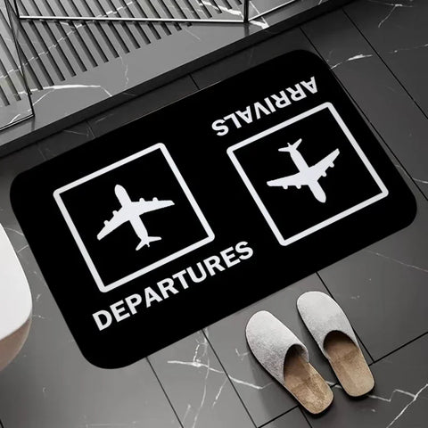 Non-slip Doormat Arrivals And Departures Long Corridor Carpet