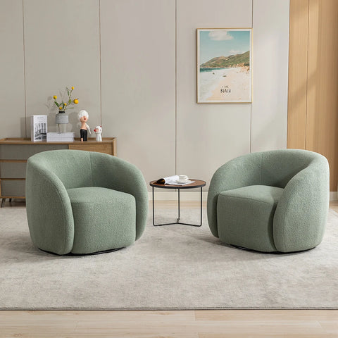 SEYNAR Modern Velvet 360 Degree Swivel Accent Armchair Set of 2