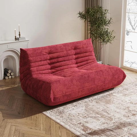 Fireside Bean Bag Loveseat in Red