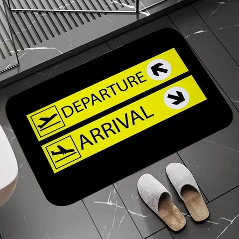 Non-slip Doormat Arrivals And Departures Long Corridor Carpet