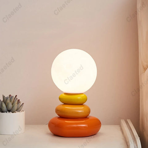 Colorful Stone Table Lamp Bedroom