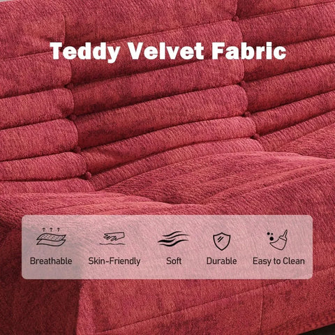 Fireside Bean Bag Loveseat in Red