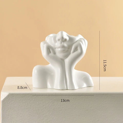 Modern Flower Vase Plastic Plants Pot White