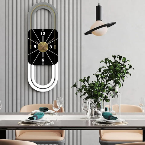 34x11 Inch Large Modern Wall Clock