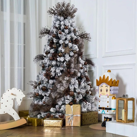 43pcs Shatterproof Christmas Ball Ornaments with Loop for Xmas Holiday Party Wreath Home Decoration Coffee Brown Durable and El