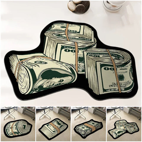 Creative Money Shaped Carpet Personality Imitation Money Rug